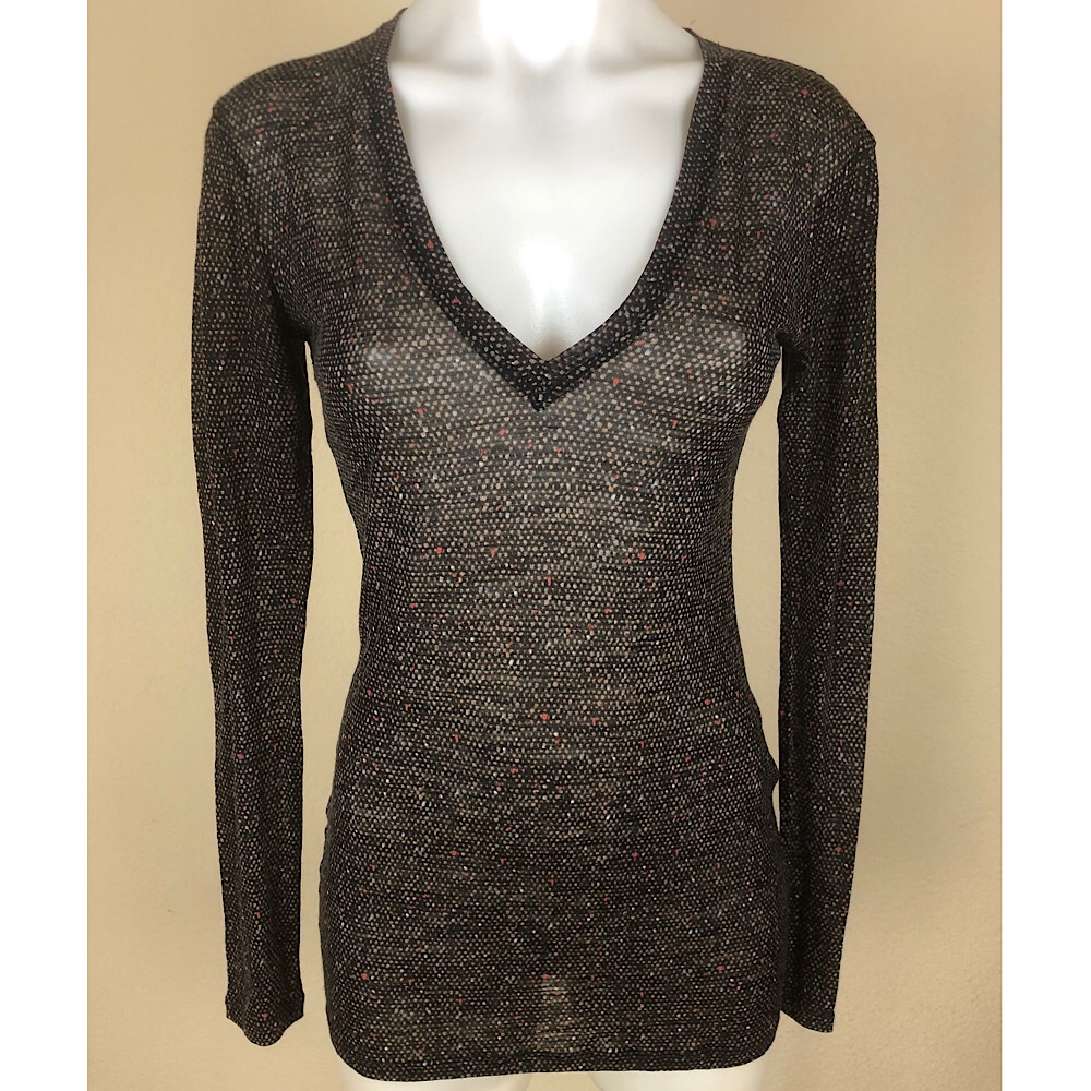 Samantha Sung Top Long Sleeves Mesh See Through